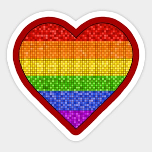 Pride Pixel Heart Sticker